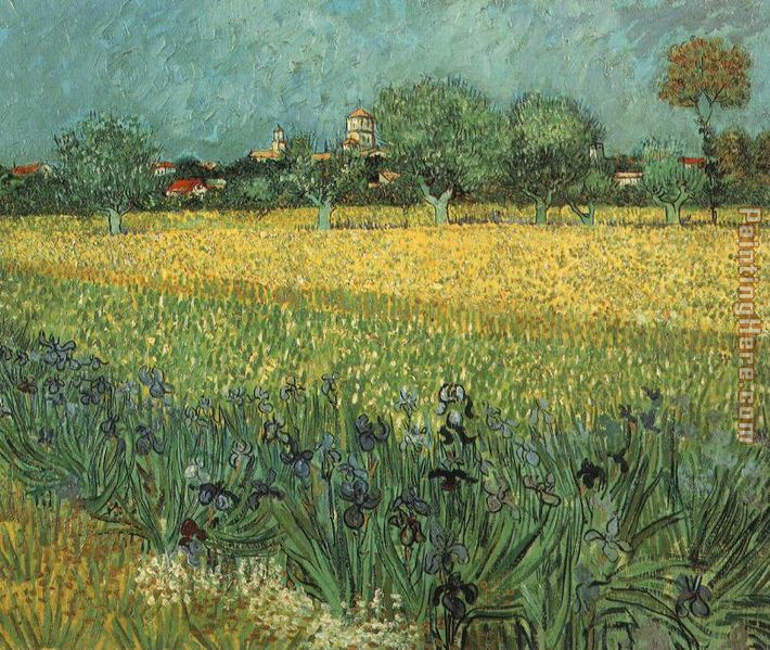 Vincent van Gogh View of Arles with Irises